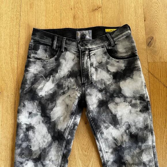 Versuchskind Painted Slim Tab Jeans in Black Gray White - Picture 2 of 7